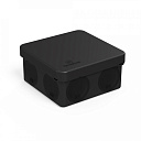 Коробка распределительная для прямого монтажа черная 80х80х40