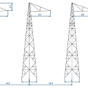 Опоры линий электропередачи У2К+12