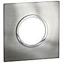 Рамка 4 модуля круглая серое зеркало 576135