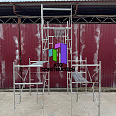 Фасадные строительные леса, оцинкованные, с настилом в комплекте