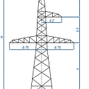 Опоры линий электропередачи 1У220-1+5