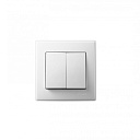LESYA Выключатель двойной белый