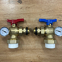 Кран угловой с ракором Bear Gold BK001, d32 1