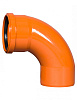 Отвод ПВХ наруж. канал. радиальный Ду 110х87* OSTENDORF