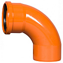 Отвод ПВХ наруж. канал. радиальный Ду 110х87* OSTENDORF
