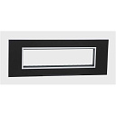 Рамка 6 модулей квадрат черное зеркало 575373