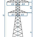 Опоры линий электропередачи У330-2Т+9