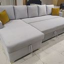 Угловой диван с выдвижным механизмом модель 9