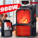 Мини обогреватель с камином Flame handy heater (900 Ватт)