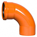 Отвод ПВХ для наружной канализации радиальный 87° Ду 110 OSTENDORF