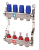 Коллектор из нержавеющей стали в сборе с расходомерами 4 выхода mvi