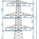 Опоры линий электропередачи 1У 330-2+5