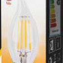 Лампа  филаментная "DEKOR" "TESS" C35 4 Вт E27 2700K тёплый свет