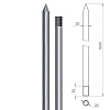 Стержень заземления с заострением, оцинкованный 20X1500