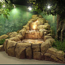 Водопад с искусственными камнями