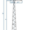 Опоры линий электропередачи П110-1+4