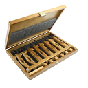 Набор из 6 резцов + 2 ножей в деревянной коробке Profi, Narex