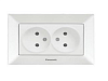 Розетка двойная Arkedia B-Z IKILI PRIZ 02 04-2WH PANASONIC 120sh