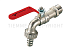 Шаравой кран 1 отверстия 1/2 красный
