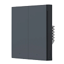 Умный настенный выключатель без нейтрали Aqara H1 Графит 2 клавишный