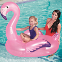 Розовый Фламинго - надувной плот для плавания 127х127 см Bestway 41122