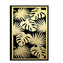 Настенное металлическое панно "Тропические листья"