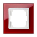 Рамка 6 модулей квадрат красное зеркало  576376