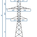 Опоры линий электропередачи У110-4