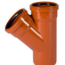 Тройник ПВХ для наружной канализации 45° Ду 110х110 OSTENDORF