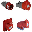Розетка стеновая внутренная 5x16A / IP 44 (75x75) 