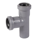 Тройник ПП для внутренней канализации 87° Ду 40х40 OSTENDORF