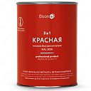 Грунт-эмаль Elcon 3 в 1 быстросохнущая ( Цвет: Красный / Mатовый )