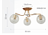 Люстра 32433 3xE27 GOLD+WHITE (TEKAVIZE) 159-17602