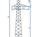 Опоры линий электропередачи П220-3Т+5