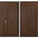 Двери Медь  "Бульдорс 15Д", орех грецкий