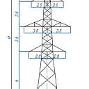 Опоры линий электропередачи 1У35-2Т+5