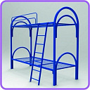 Кровать металлическая 2-х ярусная (синяя)