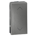 Выключатель без фиксации двухмодульный 6 AX - 250 V± квадрат магнезиум 572530