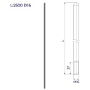 Молниеприёмный стержень 2,5 м алюминиевый