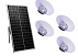 LED прожектор 100Вт РСП на солнечных панелях 4х-комплектный