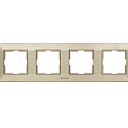 Рамка 4м горизонтальная Karre Plus Panasonic. Цвет: бронза, черный, серебро, темно-серый