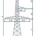 Опоры линий электропередачи 1У220-1Т+5