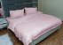 Комплект постельного белья, страйп-сатин, розовый