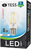 Лампа светодиодная филамент "TESS" A60 8 Вт E27  6500K