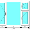 Окно-8_2 ПВХ 6000