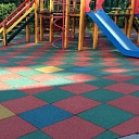 Резиновая разноцветная плита "Rubber Max Sport" для детской площадки (490 х 490 х 35 мм)