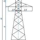 Опоры линий электропередачи У35-1ТС