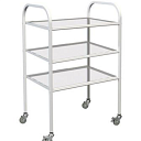 Медицинский  инстурименталний стол 3 полка стеклянный