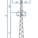 Опоры линий электропередачи П110 - 6В+4