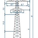 Опоры линий электропередачи 2П220-2-5,0